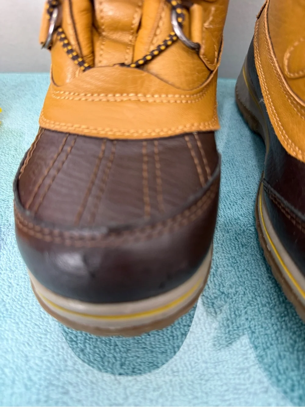 totes Kids Tan and Dark Brown Shearling-Lined Winter Boots